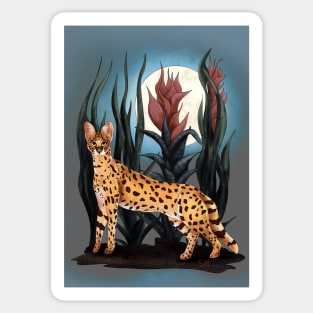 Exotic animals. Serval Sticker